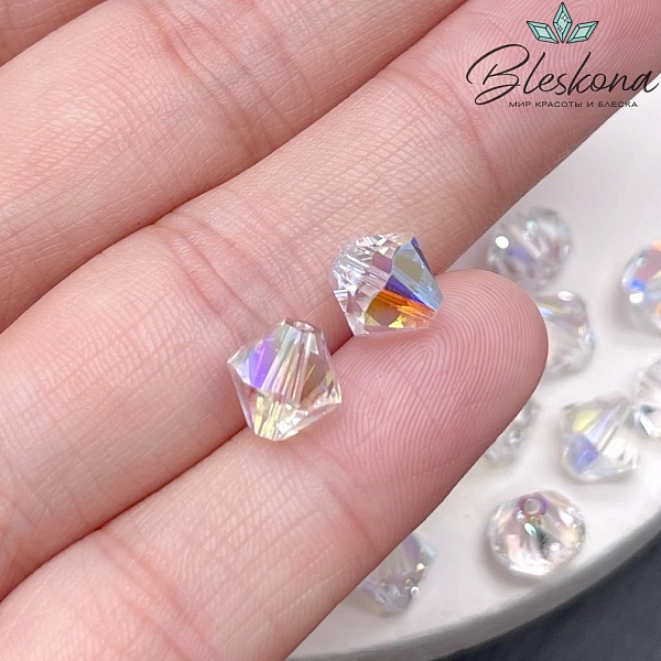 5328 Xilion Bicone 8 mm Crystal Aurore Boreale уп. 5шт