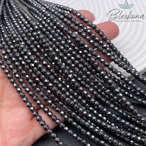 4 мм Гематин имитация, огранка