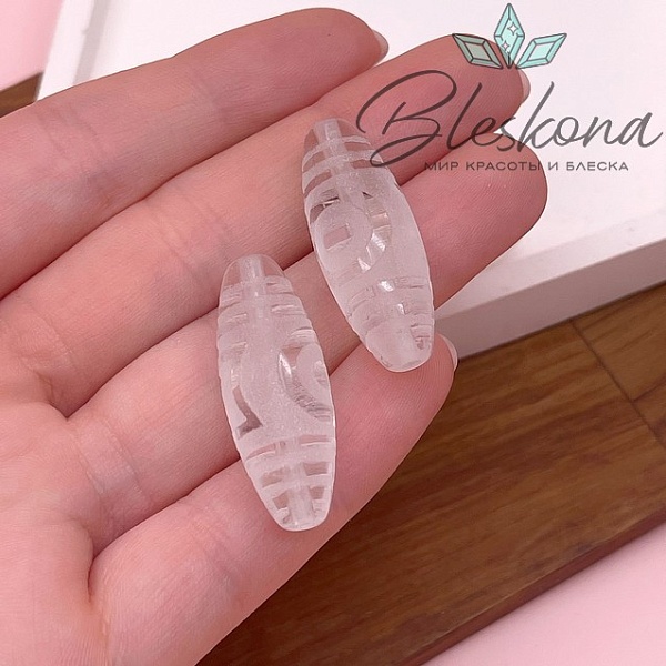 Бусина Дзи Небо и Земля 30*12 мм