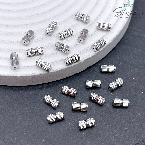 7,5*3,6 мм Цвет серебро, Замок Винтовой