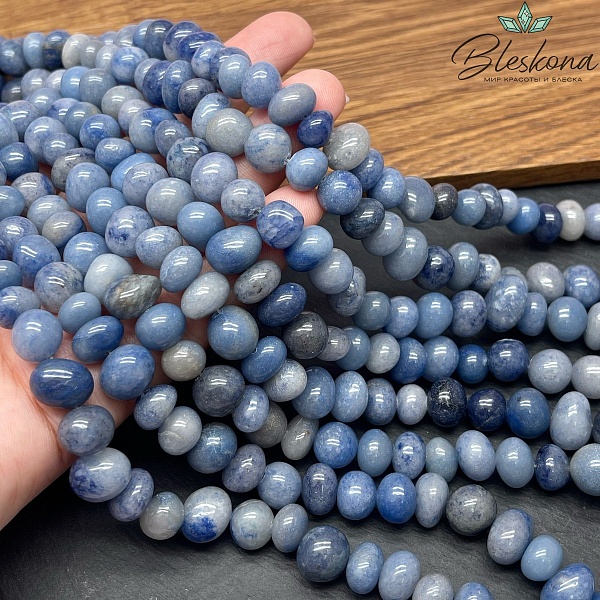  Авантюрин синий галтовка (6-9)*(8-10) мм