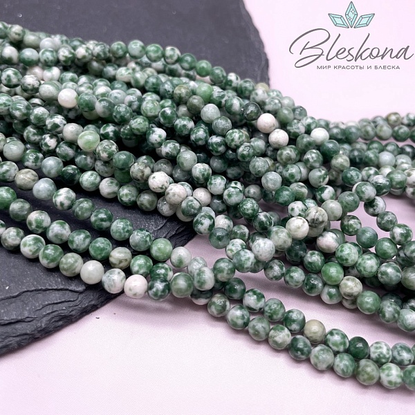 Яшма зеленая пятнистая 4,5 мм