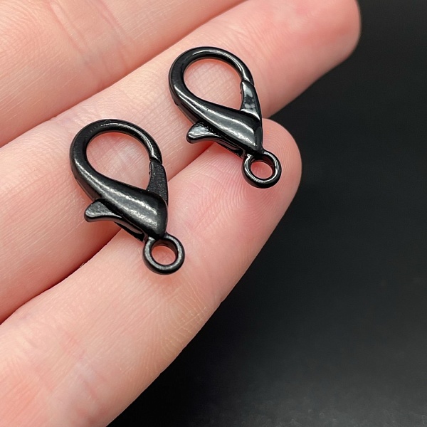 16 мм , Замок круглый  черная эмаль