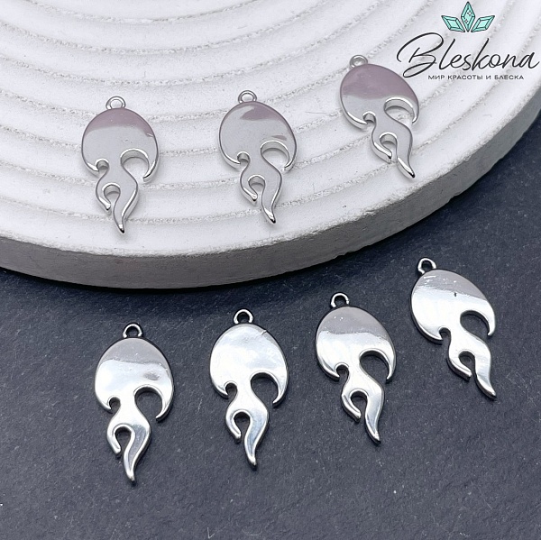 21*10 мм Цвет серебро, Подвеска Медуза