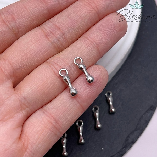 13 мм Цвет серебро, Буква гладкая I