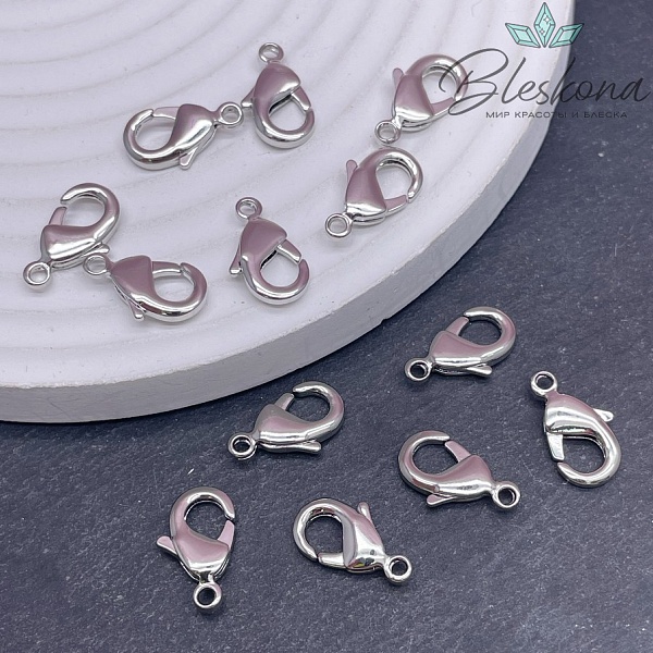 15 мм Цвет серебро, Замок округлый Люкс