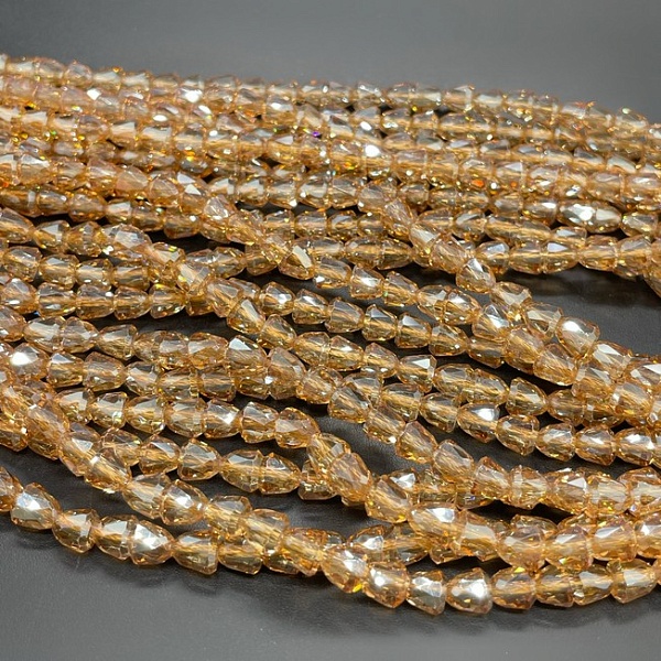 6 мм Стекло Lux,колокольчик, цвет персиковый