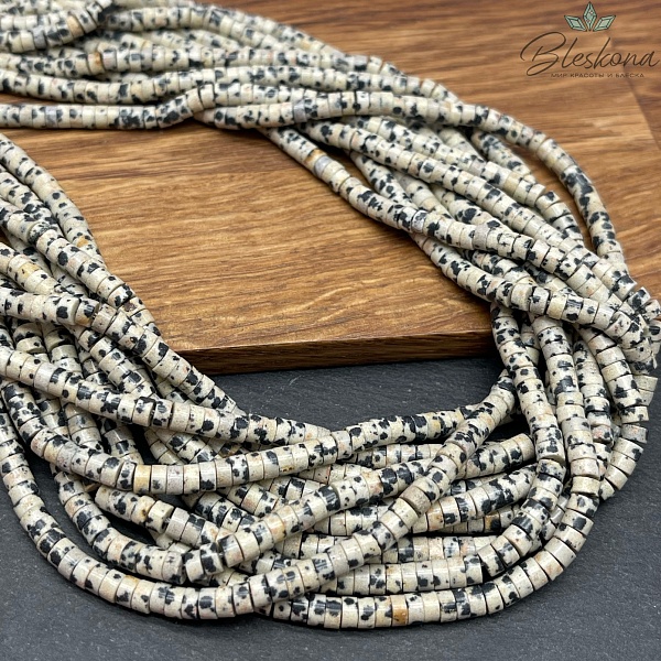 Яшма далматиновая диски 4,5*2 мм