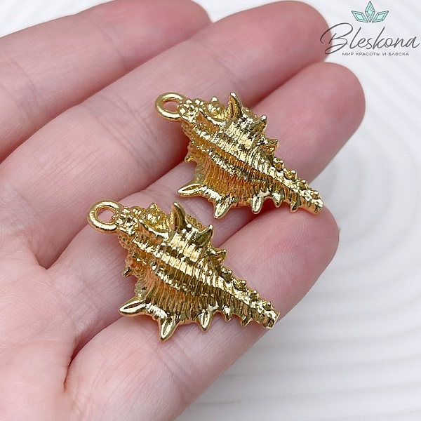 31*17 мм Цвет золото, Подвеска Ракушка