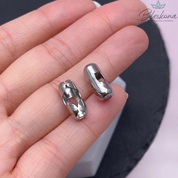 15*6,5 мм Цвет серебро, Замок для цепочки рис