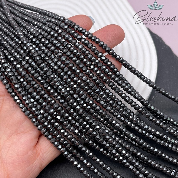 4*2мм Гематин имитация, рондель огранка