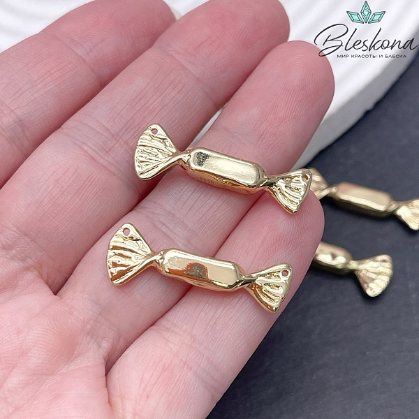 28,5*10 мм Цвет золото, Подвеска Конфета 