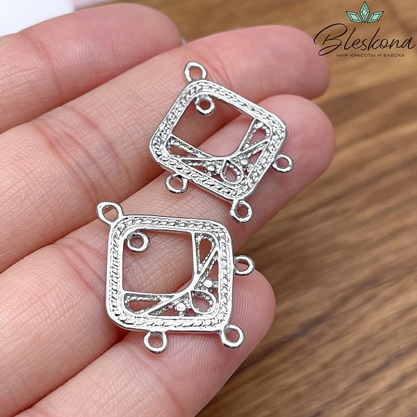 26,5*20 мм Цвет серебро, Коннектор Этно №34