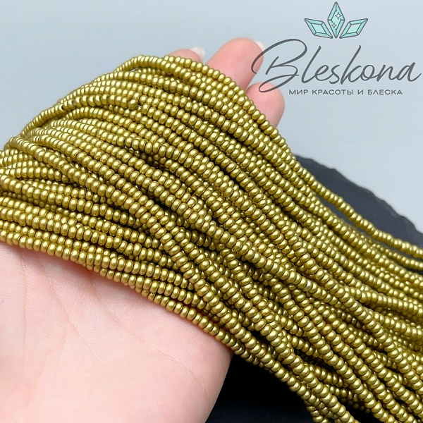 3*2 мм Бусины стекло рондель золотые