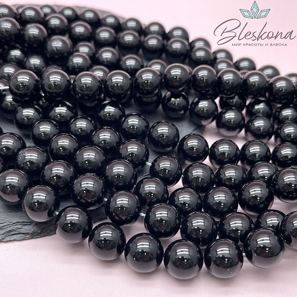 Агат черный 14 мм 