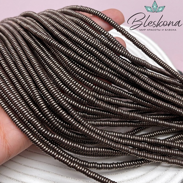 4*1,5 мм Гематин имитация, цвет коричневый №1 (шоколадный), диски