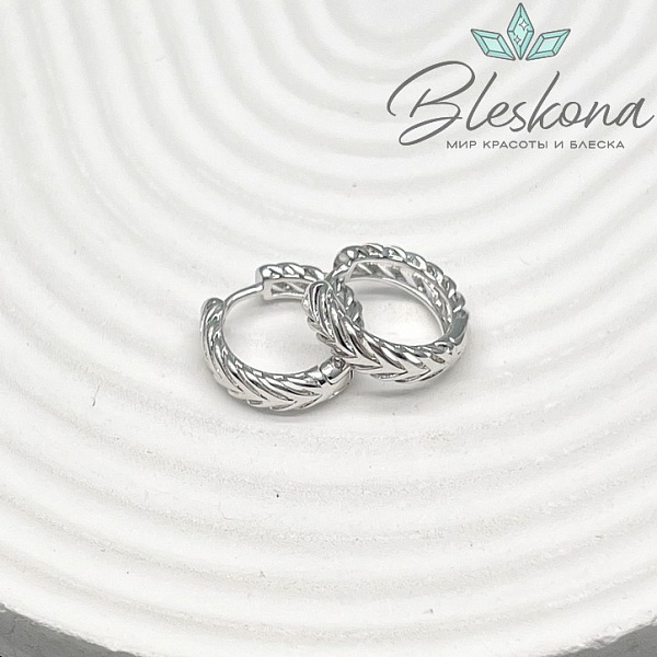 16мм Цвет серебро, Швензы Конго елочка Люкс