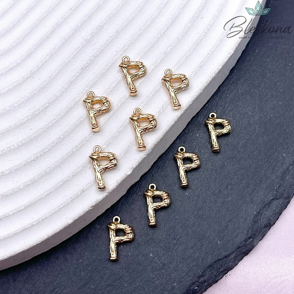 12 мм Цвет золото, Буквы веточки Р 