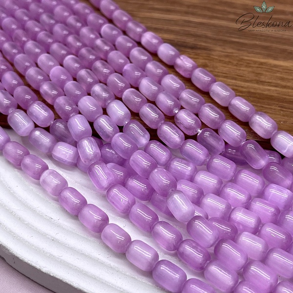 Селенит фиолетовый (тонированный) бочата 9*6 мм 