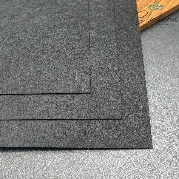 Фетр 1 мм, Цвет черный, 30*30 см