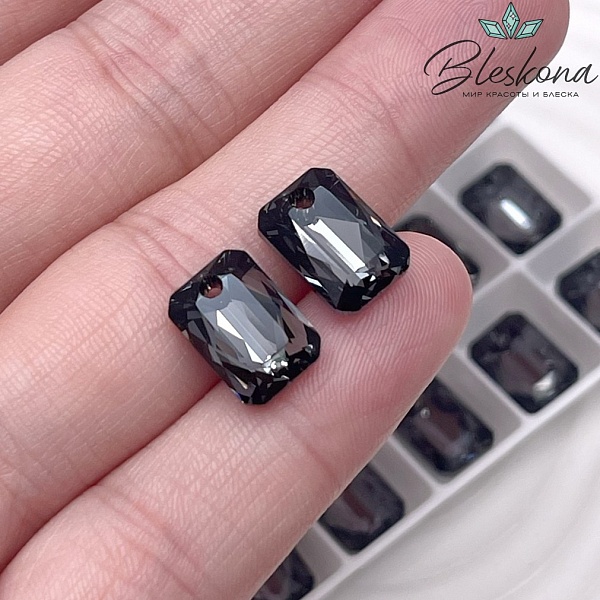 6435 Emerald Cut 11,5 мм Crystal Silver Night (SINI)