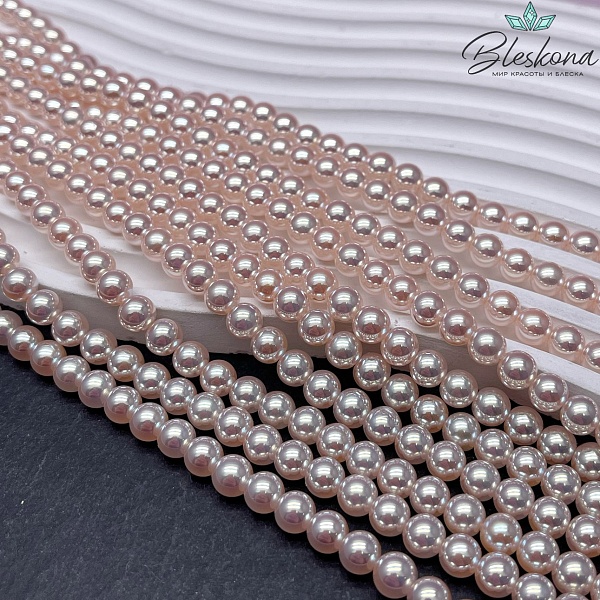 Жемчуг Майорка цвет персиковый хамелеон 6 мм