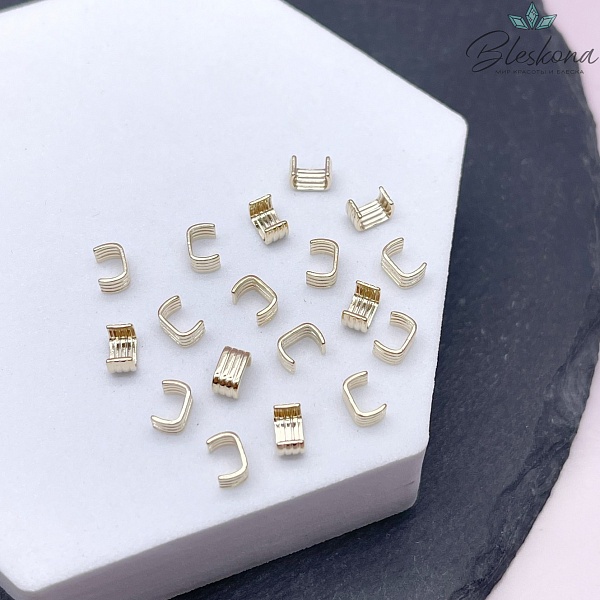 3*5,5 мм Цвет золото, Зажим-ограничитель 