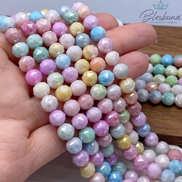 Стекло Lux микс №1 огранка острая  8 мм