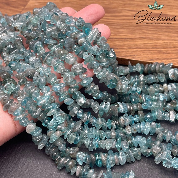 Крошка Апатит  ширина бусин ~ 7-11 мм