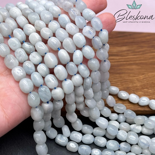 Аквамарин галтовка №3 7-9 мм