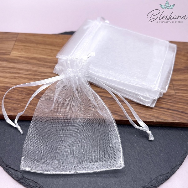Мешочек из органзы белый 9*7см 10шт