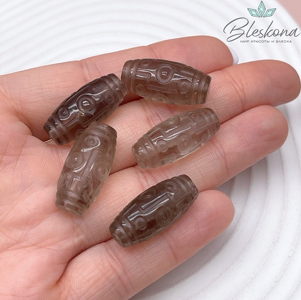 Резная Бусина Дзи 9 глаз 24*11мм