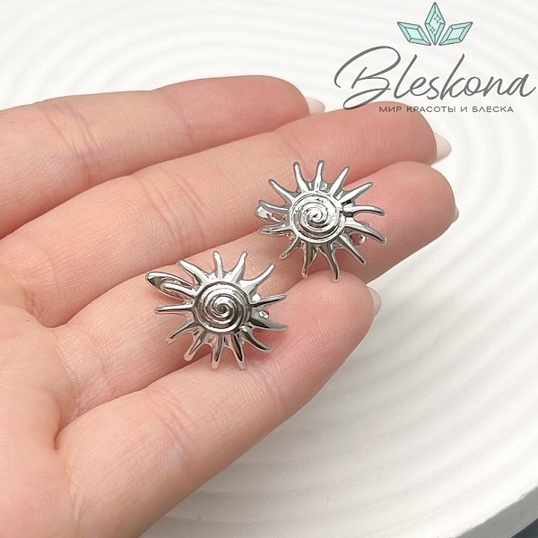 18*16 мм Цвет серебро, Швензы Солнечная ракушка