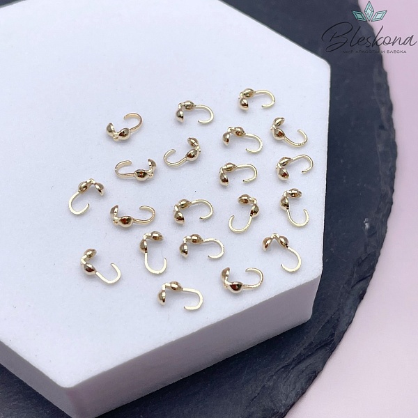 6,5*2,5 мм Цвет золото, Каллоты уп. 20 шт.