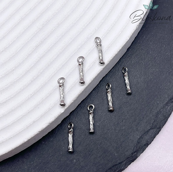 12 мм Цвет серебро, Буквы веточки I 