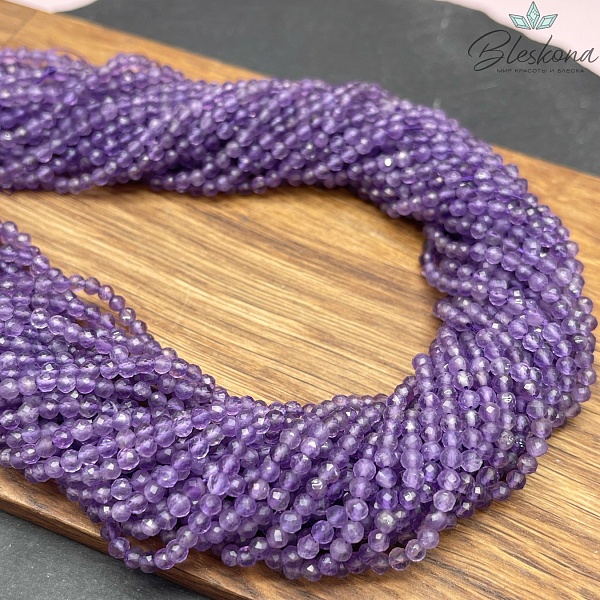 Аметист алмазная огранка №2 3 мм 