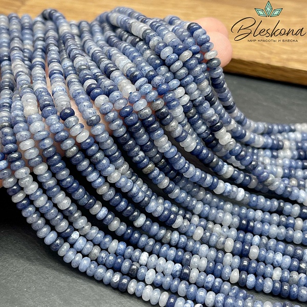 Авантюрин синий (кварцит) рондель №1 2*4 мм