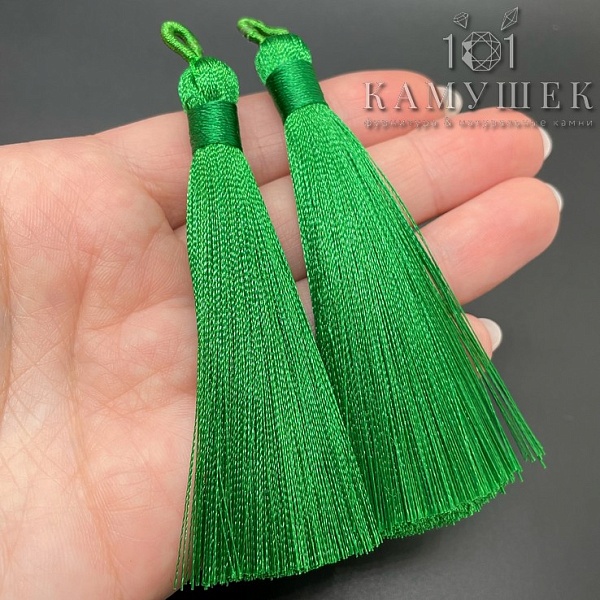 Кисть вискозный шелк Оливковая 8*1 см