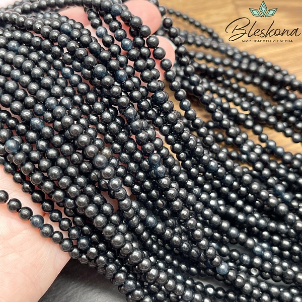 Обсидиан серебристый 4 мм AB