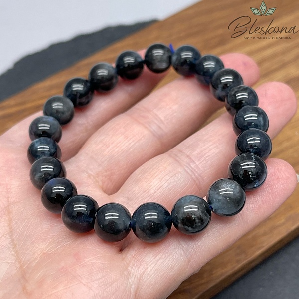 Аквамарин "дикий" 9 мм сет №2 18 см 