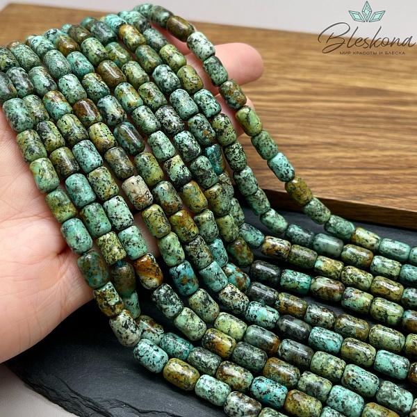 Яшма (африканская бирюза) бочата 6*9 мм