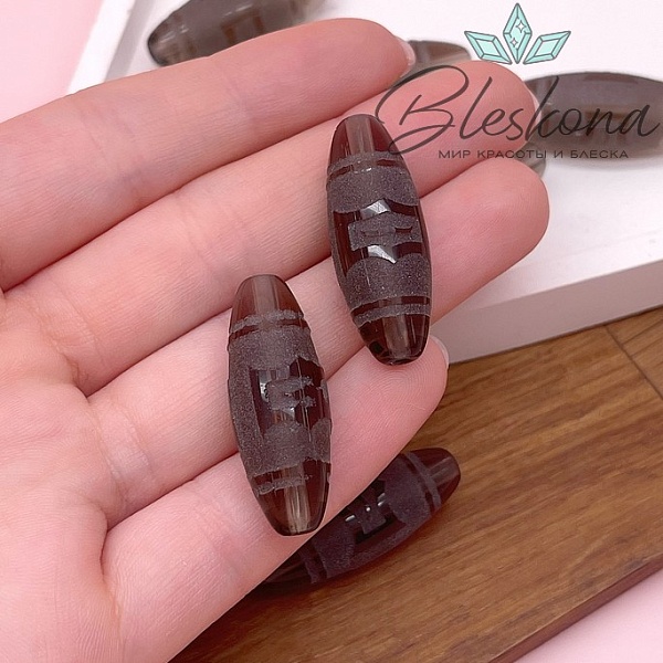 Бусина Дзи Птица Гаруда 30*11 мм