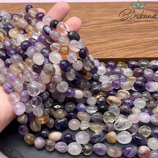 8-9 мм Кварцы  микс галтовка №1