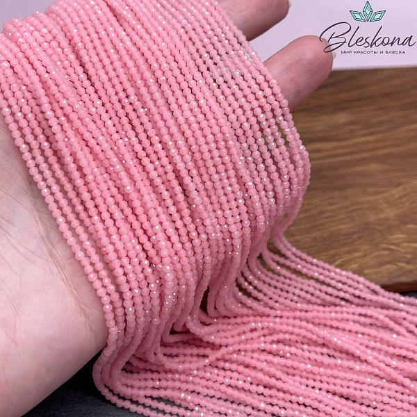 Лунный камень розовый тонированный (имитация) 2 мм