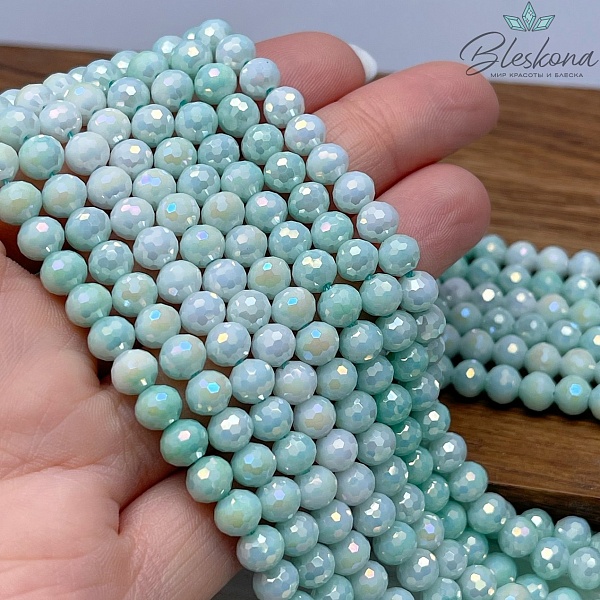 Стекло Lux мятное огранка  6 мм