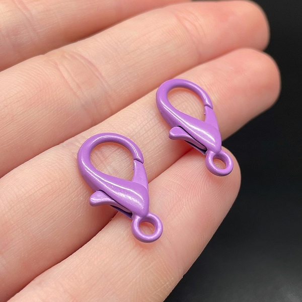 16 мм , Замок круглый  фиолетовая эмаль