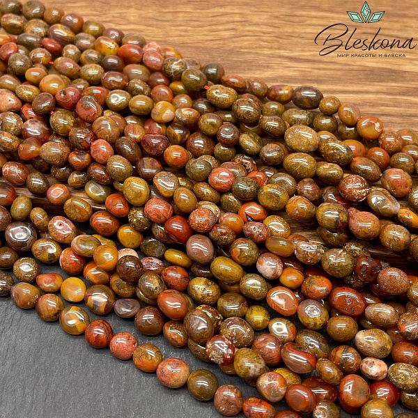 Агат красный Чжаньго галтовка (8-9)*(6-7) мм