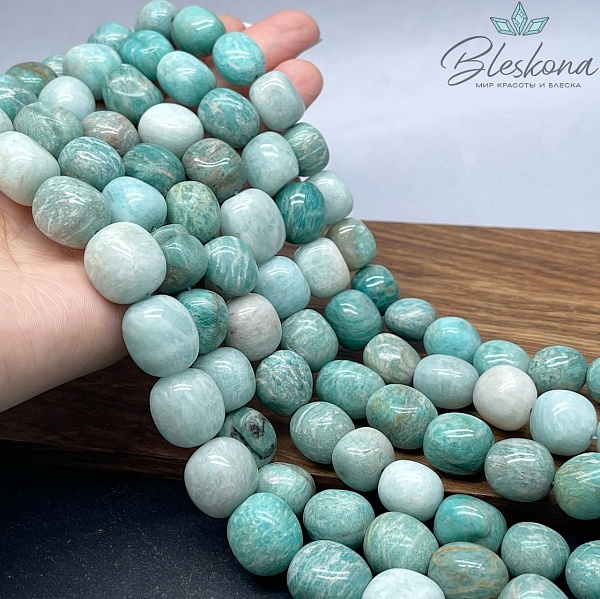 Амазонит галтовка (15-17)*(12-14) мм