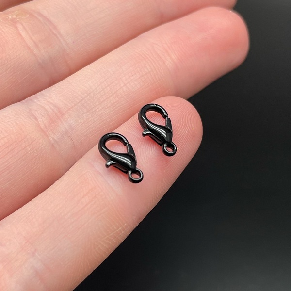 10 мм , Замок круглый  черная эмаль