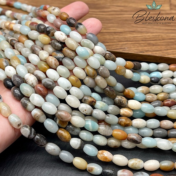 Амазонит рис 9*6 мм